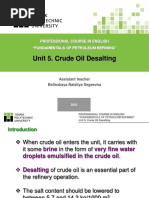 Unit 5. Crude Oil Desalting: Professional Course in English