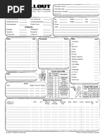 Fallout Character Sheet PDF