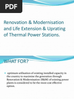 Renovation & Modernisation and Life Extension & Uprating of Thermal Power Stations