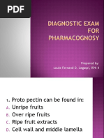 Diagnostic Exam For Pharmacognosy