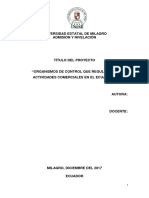 Organismos de Control Que Regulan Las Actividades Comerciales en El Ecuador