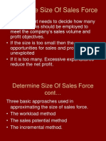 Determine Size of Sales Force