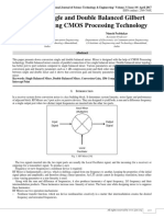 Design of Single and Double Balanced Gilbert Cell Mixer Using CMOS Processing Technology