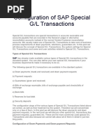 Configuration of SAP Special GL