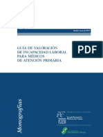 Guia de Valoracion de La Incapacidad Laboral en La Atencón Primaria