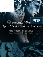 Corelli Opus 2 4 Chamber Sonatas - Booklet