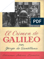 (Colección Los Genios) Giorgio de Santillana-El Crimen de Galileo. Historia Del Proceso Inquisitorial Al Genio-Ediciones Antonio Zamora (1960) PDF