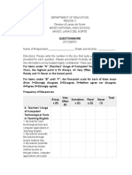 Questionnaire Motivation Ict