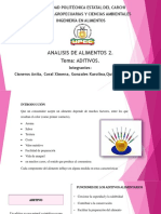 Exposicion de Analisis Tema ADITIVOS