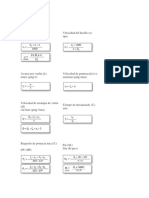 Formulas de Taladrado