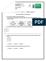 Av - Bimestral de Matemática 3 º Bim 2º Ano