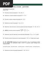 Exercicios (Equação 2 Grau)