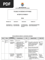 Yearly Scheme of Work Science Form 3 2016: SMK Aminuddin Baki Jalan Kampung Pandan, Kuala Lumpur