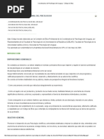 Coordinadora de Psicólogos Del Uruguay - Código de Ética