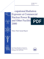 NUREG-0713 Occupational Radiation Exposure at Commercial NPPs and Other Facilities 2000