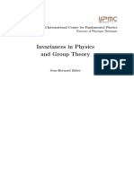 Invariances in Physics and Group Theory: M2/International Centre For Fundamental Physics