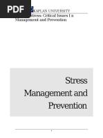 Stress Management and Prevention Revised