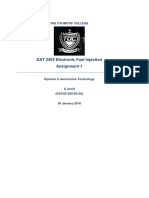 Electronic Fuel Injection Assignment