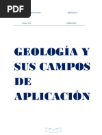 Geologia y Sus Campos de Aplicacion