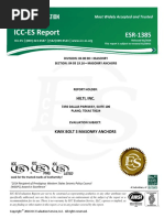 ICC ESR-1385 For Kwik Bolt 3 Expansion Anchors For Masonry Approval Document ASSET DOC LOC 23