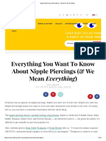 Nipple Piercing Information - What To Know FAQs