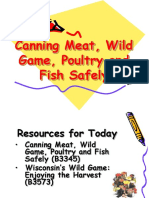 Canning Meat, Wild Game, Poultry and Fish Safely