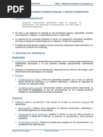 Tema 3 - Métodos Conductuales y Sociocognitivos