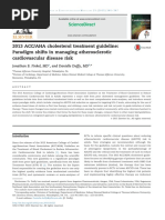 2013 ACC or AHA Cholesterol Treatment Guideline Paradigm Shifts in Managing Atherosclerotic Cardiovascular Disease Risk