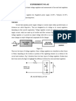 Experiment No.:02: AIM: Study of Series and Shunt Voltage Regulators and Measurement of Line and Load Regulation