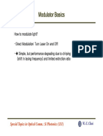 Modulator Basics: Special Topics in Optical Comm.: Si Photonics (11/1)