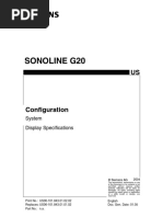 Sonoline G20: System Display Specifications