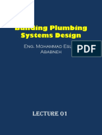 Building Plumbing Systems Design - (Lecture 01-Introduction)