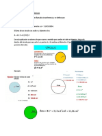 Perímetro y Área Del Círculo