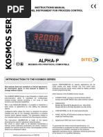 Alpha-P: Instructions Manual Digital Panel Instrument For Process Control