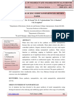 Green Synthesis of Zinc Oxide Nanoparticles-Review Paper: SJIF Impact Factor 6.041