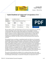 Oxford Handbook of Commercial Correspondence (New Edition) : December 2005 Volume 9, Number 3