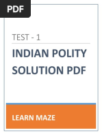 Test 1 Indian Polity Solution Newly Updated