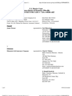 WARNER v. MINNESOTA LIFE INSURANCE COMPANY Et Al Docket