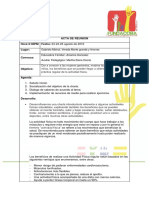 Acta de Actividad Fisica Agosto