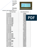 PIN Codes For HP LaserJet Service Menu