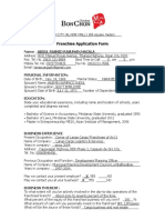 ARM - BonCHon Franchise Application Form PDF