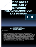 Resumen Ley de Obras Publicas y Servicios Relacionados Con Las Mismas