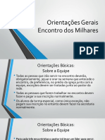 Orientações Gerais para o Encontro Dos Milhares - Bueno OFICIAL