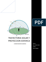 Trayectoria Solar y Proyección Esférica