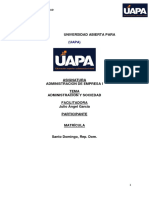 Actividad de La Unidad III Adm de Empresa Uapa