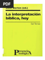 John Barton La Interpretacion Biblica Hoy PDF