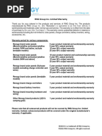 RNG Group Inc. Limited Warranty