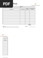 Individual Training Record: Prestige Hotels & Resorts - Human Resources Department