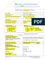 Crw16 - Seafarer Interview Form: Please Tick The Appropriate Box) (Please Tick The Appropriate Box)