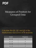 Quartiles, Deciles, Percentiles